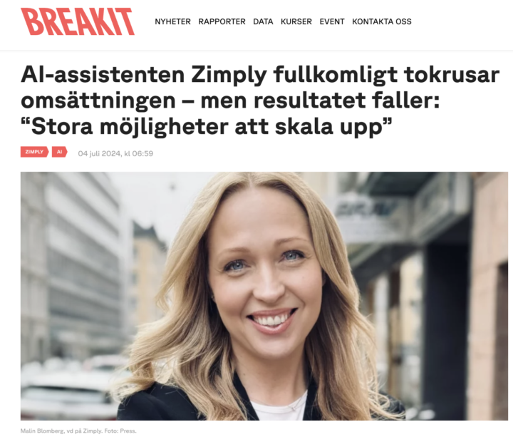 Zimply omnämns i Breakit